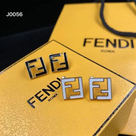 fendi initial necklace|women's fendi earrings.